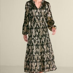 Soft Surroundings XL Jobelle Shimmer Midi DressStyle Number: 2GQ85